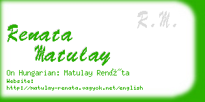renata matulay business card
